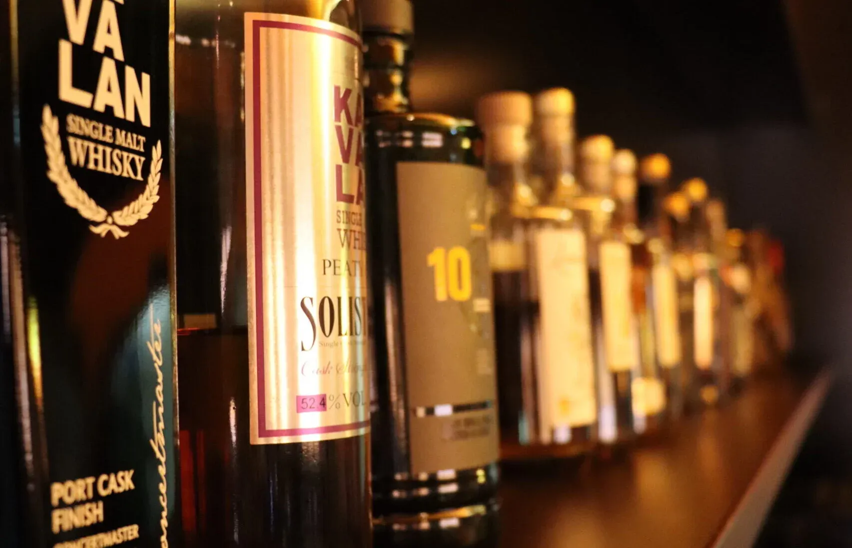 Whisky und Longdrinks Auswahl